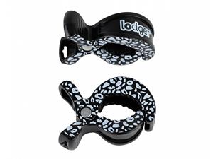 lodger Swaddle clips black met print